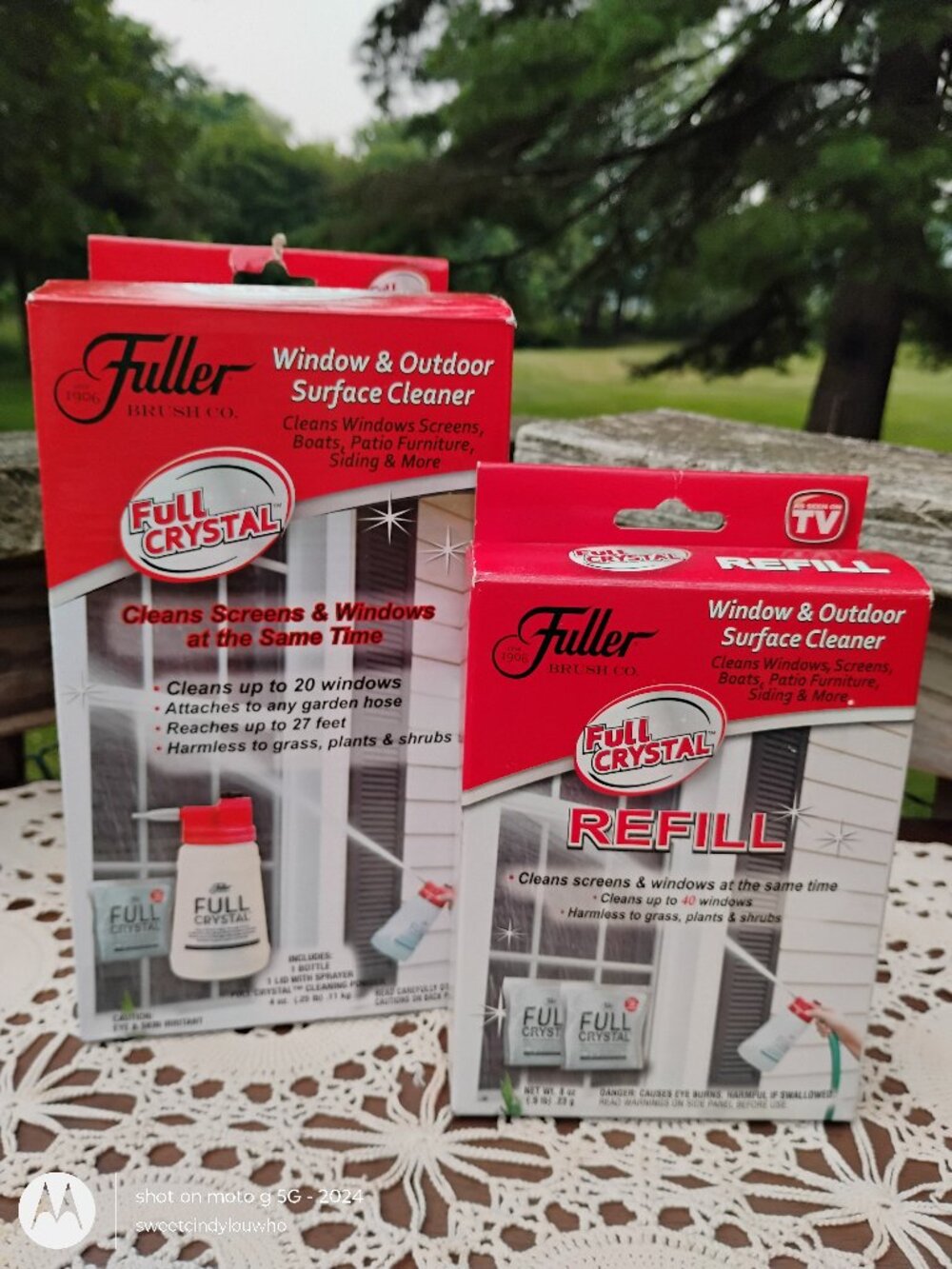 Fuller Brush Co Window and Outdoor Surface Cleaner device and packets circa 2015